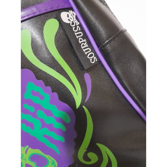 Vintage Sourpuss Dia De Los Vivientos Muertos Grunge Vinyl Purse Tote Minor Flaw - Picture 6 of 6
